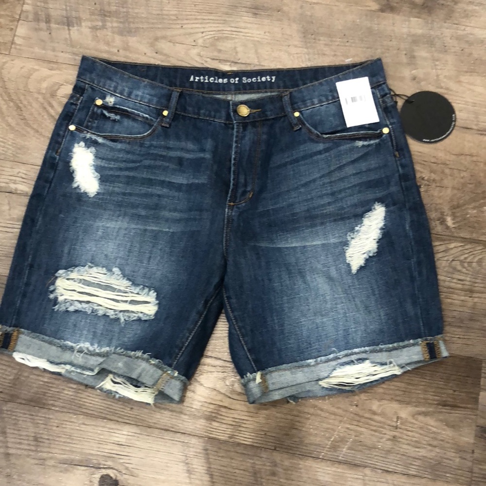 Articles of Society Distressed Jean Shorts NWT